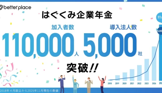 投資初心者も安心！元本保証の「はぐくみ企業年金」が11万人・5,000社突破、未来のお金の不安を解消へ