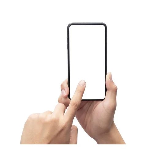 スマートフォンを操作する手