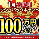 投資初心者注目！ヒロセ通商「LION FX」で最大100万円キャッシュバックキャンペーンが開催中！