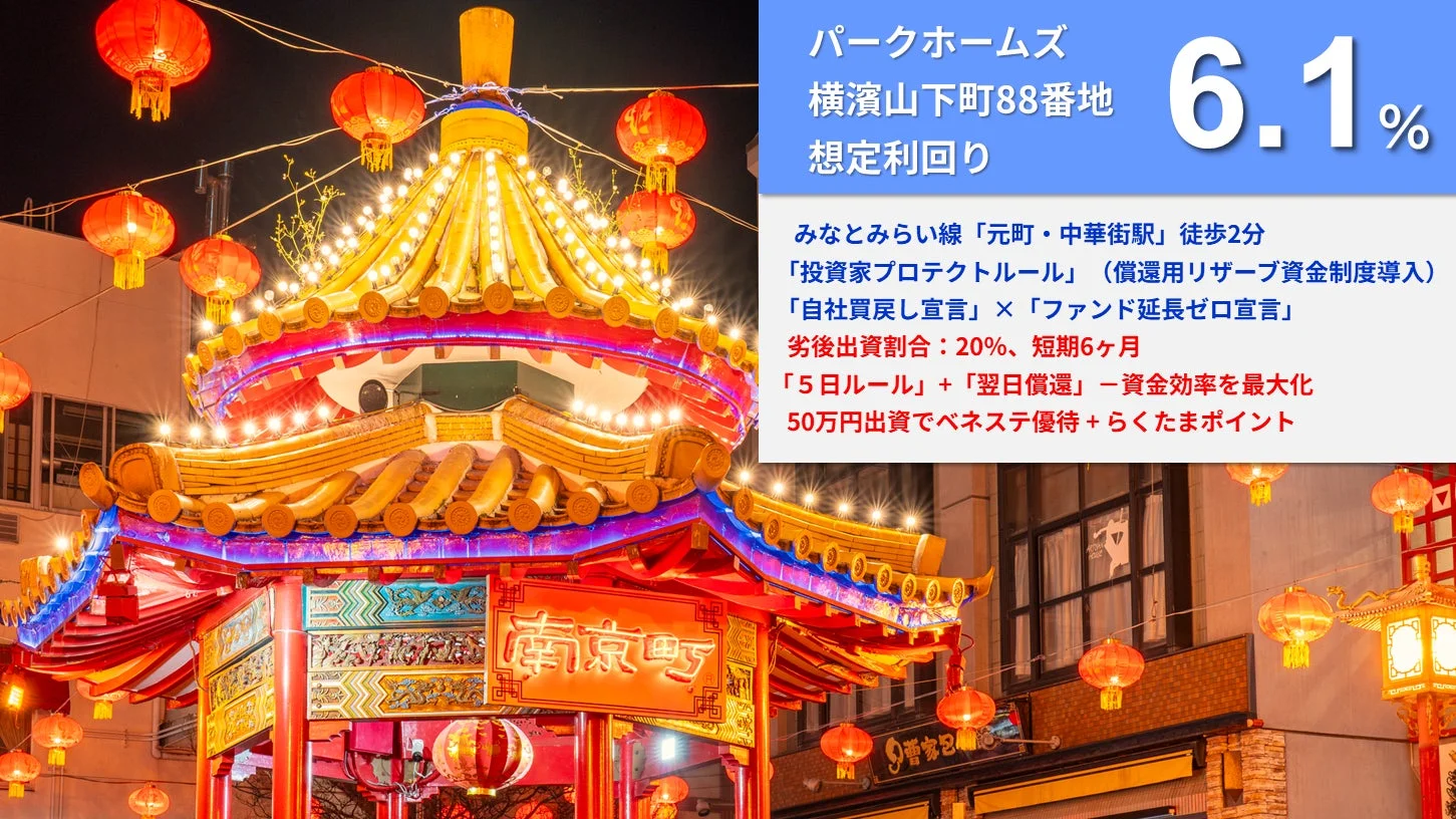 中華街の夜景とファンド情報