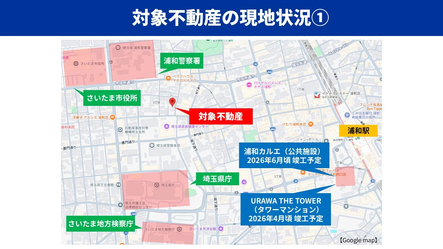 浦和底地プロジェクトの地図