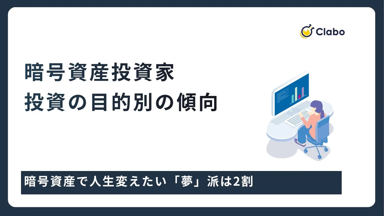 Clabo 暗号資産投資家 投資の目的別の傾向