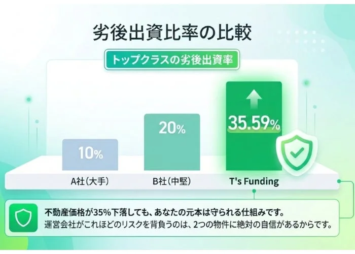 劣後出資比率の比較