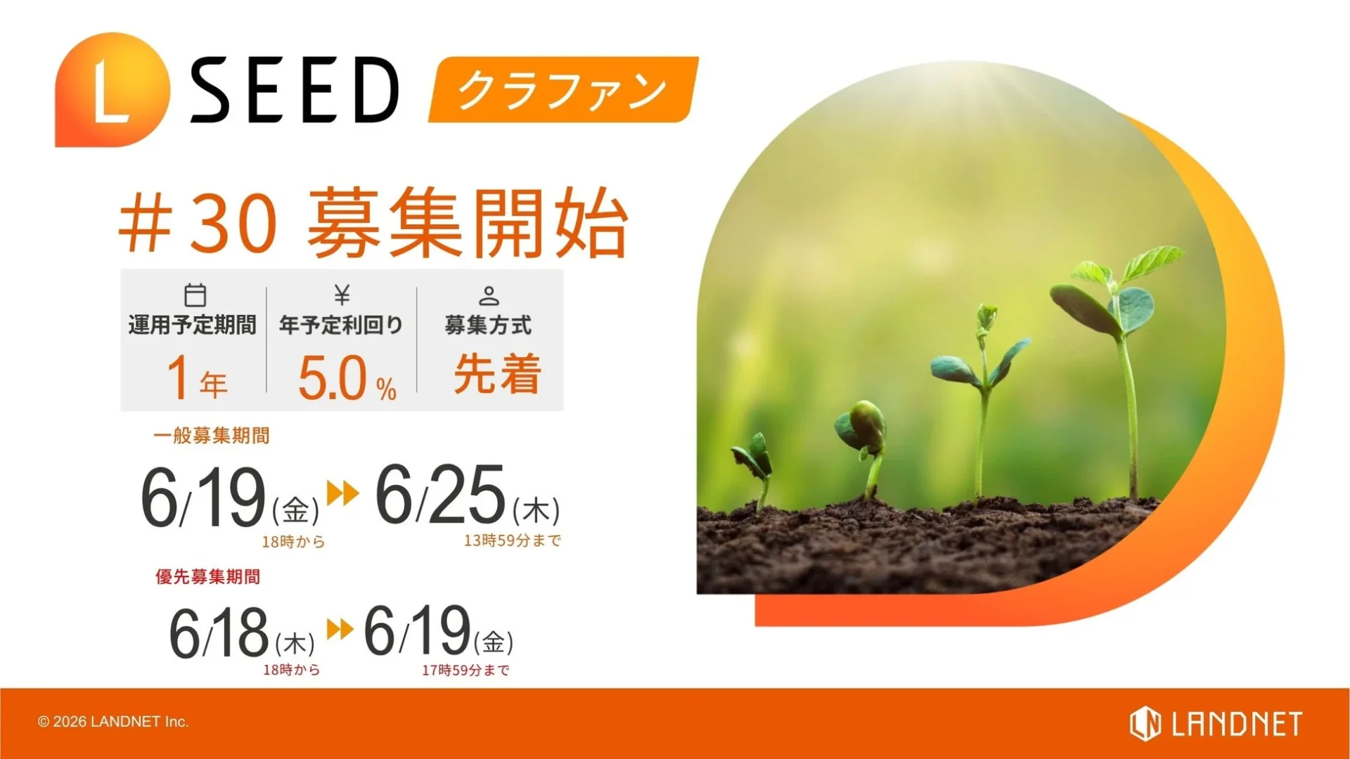 LSEEDクラファン第30弾の募集開始を告知