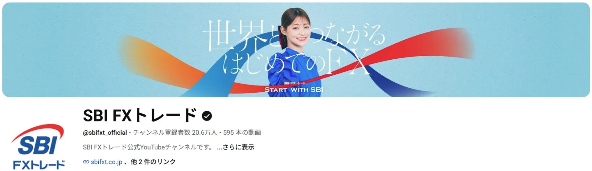 SBI FXトレード公式YouTubeチャンネルのバナー