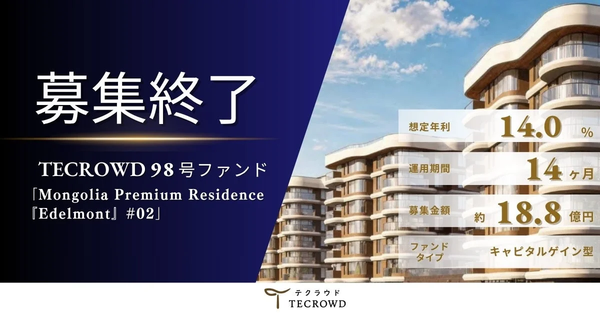 TECROWD 98号ファンド募集終了