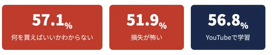 投資初心者の悩みに関するグラフ