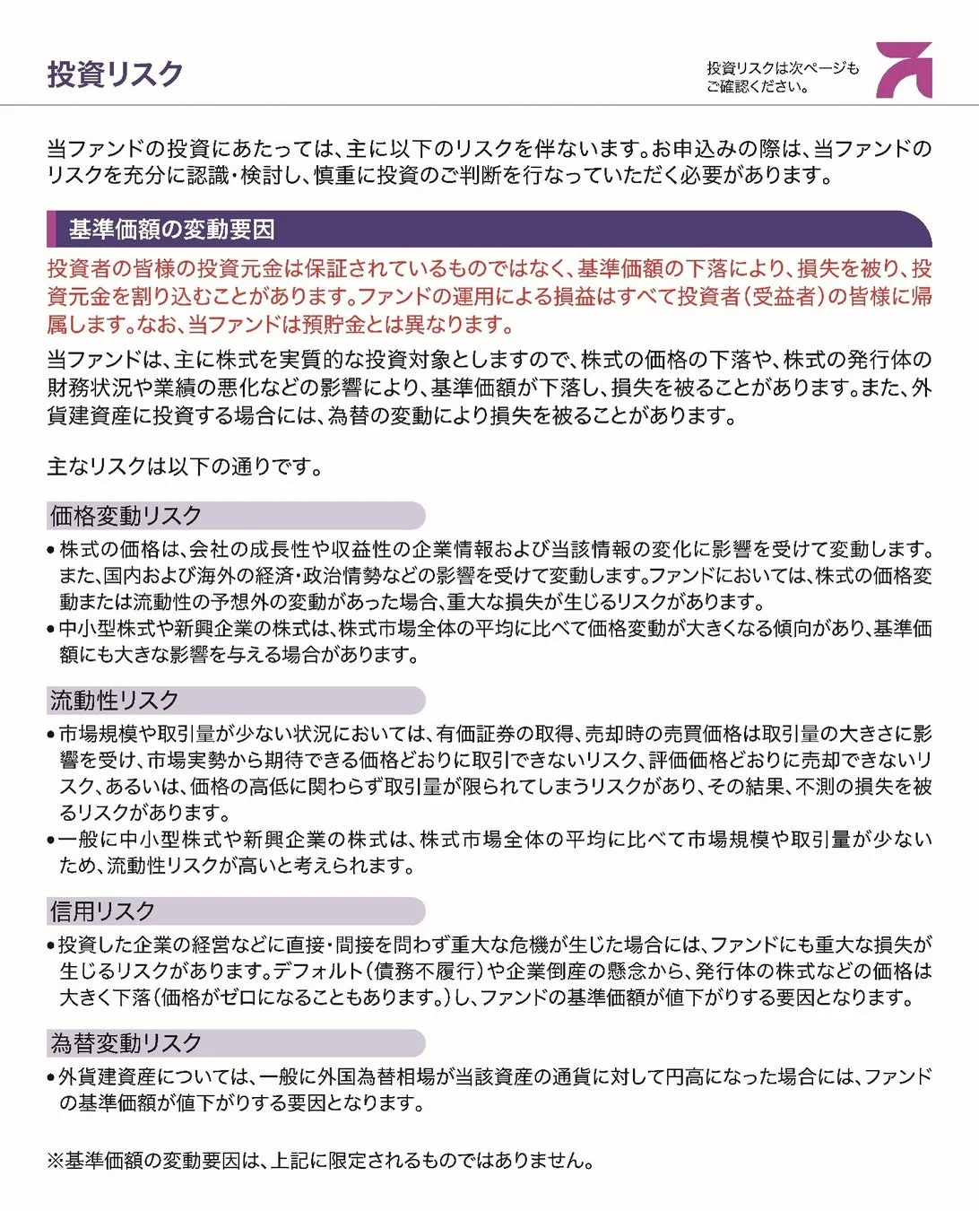 投資リスク