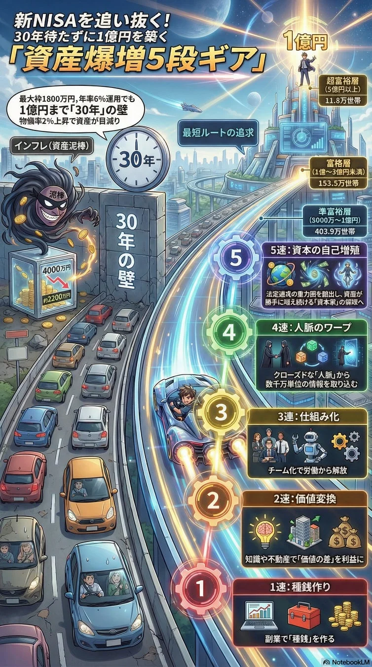 資産爆増5段ギアの図