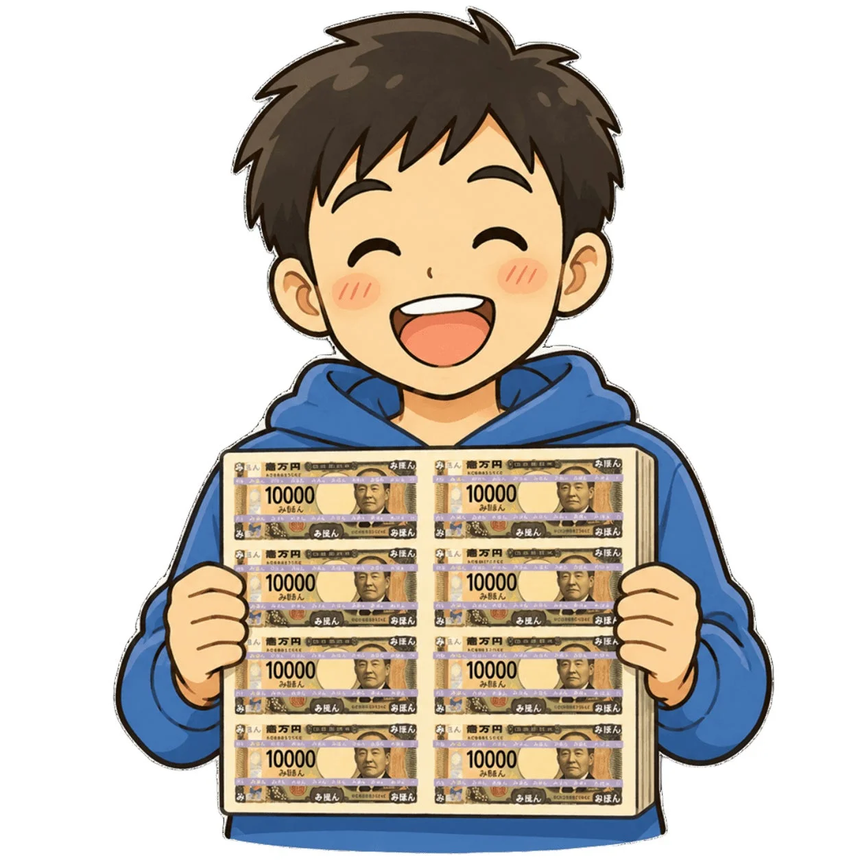 1億円(レプリカ)と記念撮影